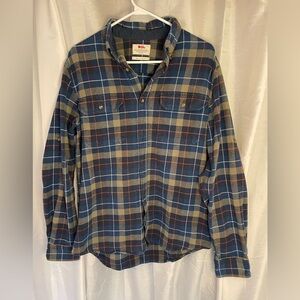 Fjallraven Blue and Tan Plaid Shirt
